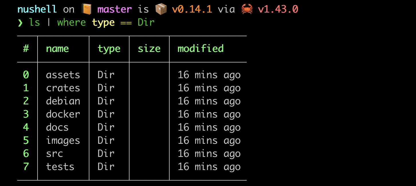 NuShell: the shell where traditional Unix meets  modern development, written in Rust